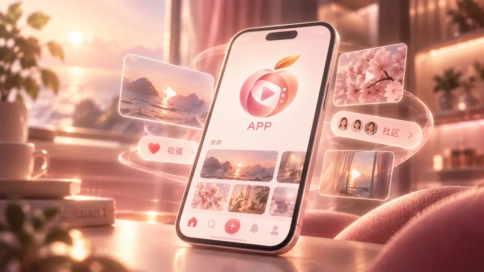 蜜桃传媒APP移动浏览示意